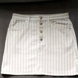 Madewell mini skirt in pompano stripe